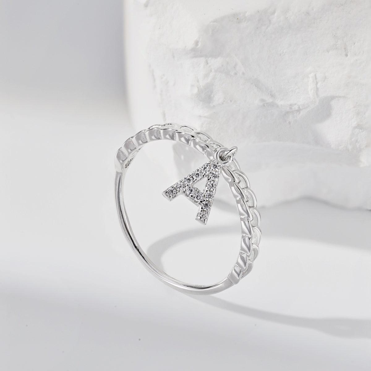 anello lettera a senza nickel