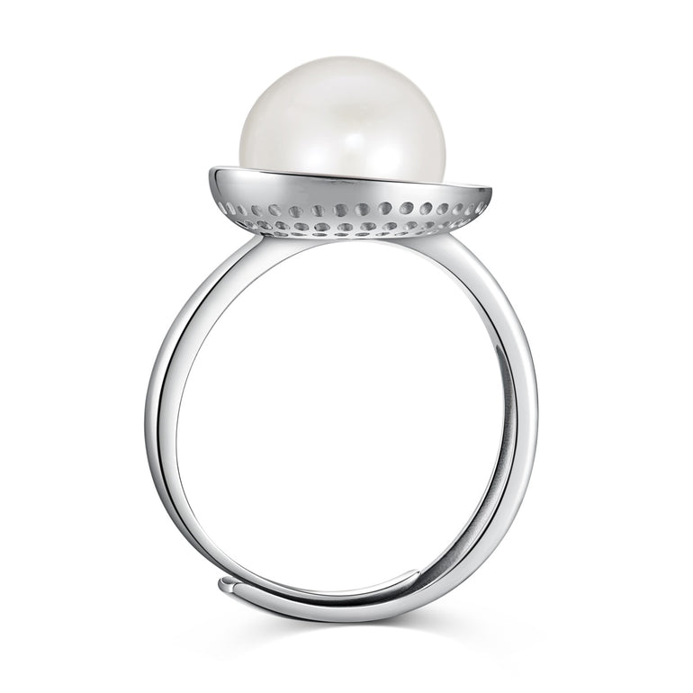anello perla argento