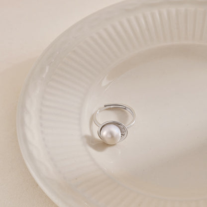 anello perla argento firmato Cucciola