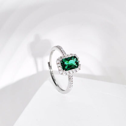 Anello in argento pietra Verde di Cucciola Gioielli 