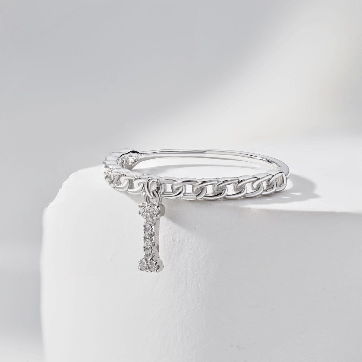 anello regolabile lettera i