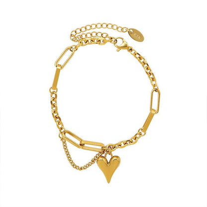 bracciale cuore acciaio