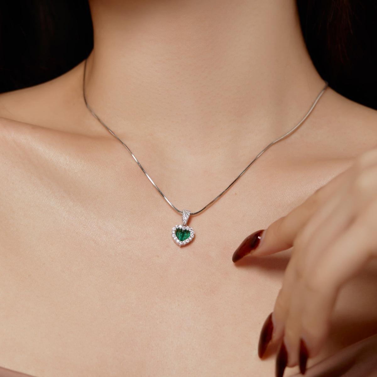 Collana Cuore Pietra Verde di Cucciola Gioielli, Calipso