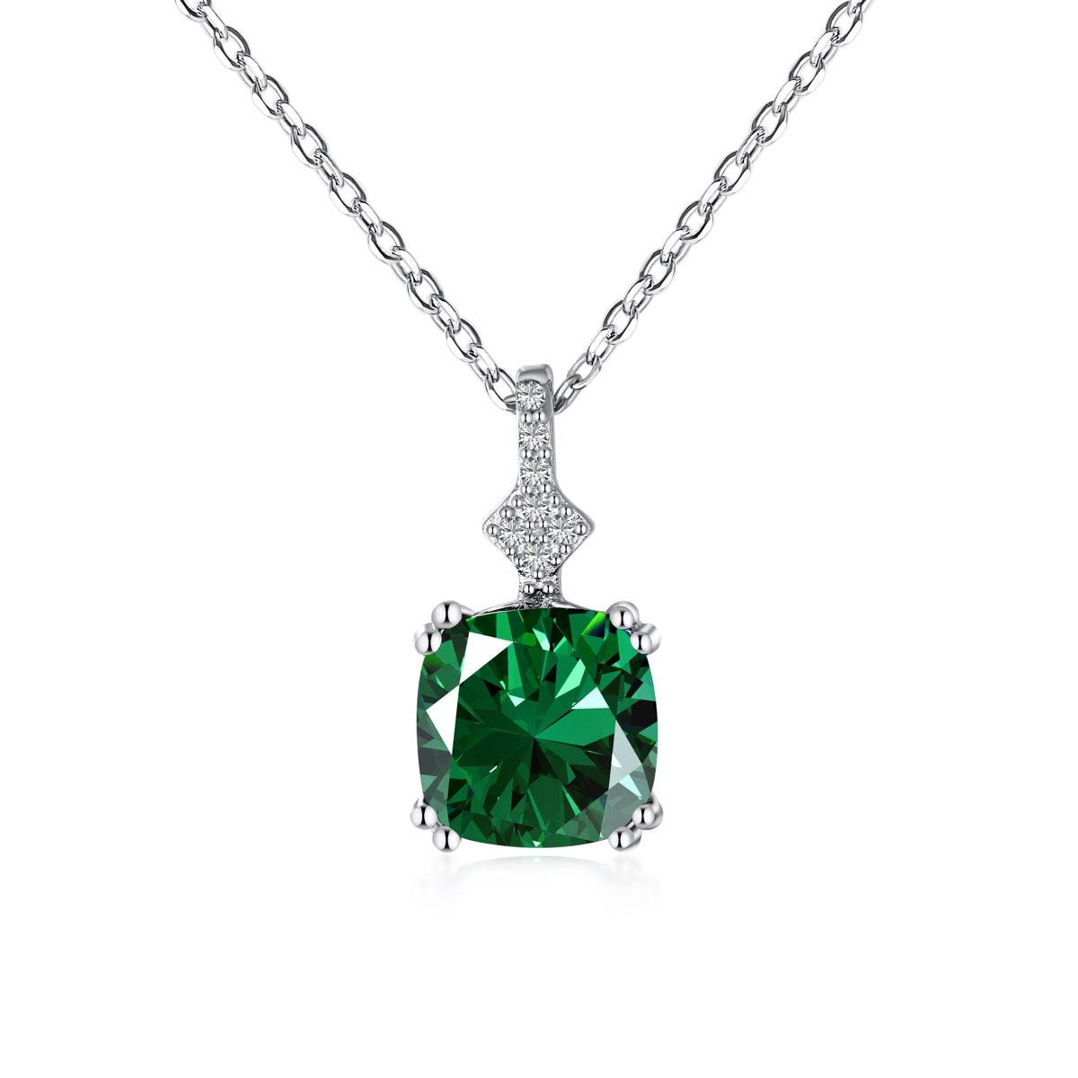 Collana in Argento Coco pietra verde di Cucciola 
