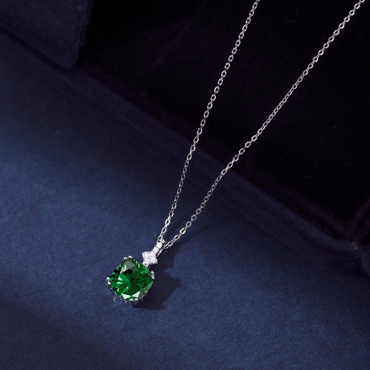 Collana pietra verde Coco argento