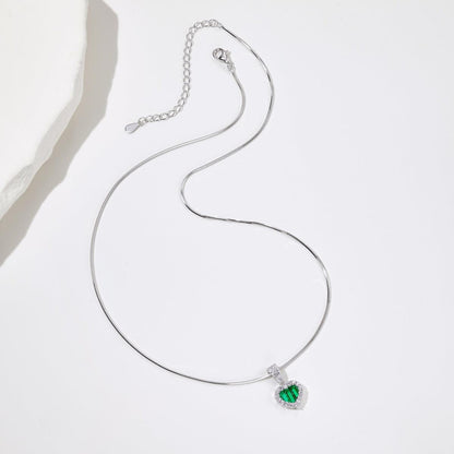Collana argento Cuore Verde Calipso di Cucciola 