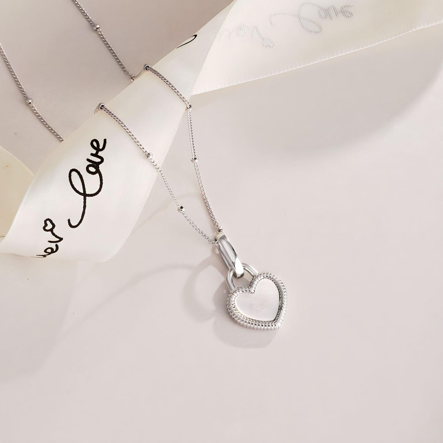 Collana a cuore con perla in Argento | Cucciola Gioielli