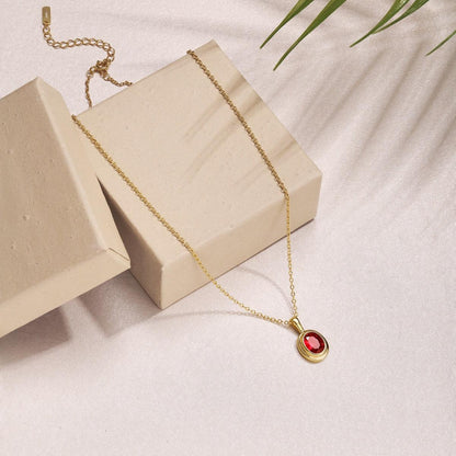 collana fuoco pietra rossa e argento Cucciola Gioielli