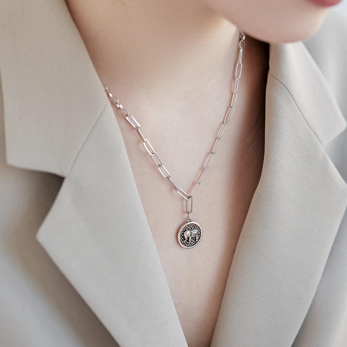 collana moneta romana in argento 925