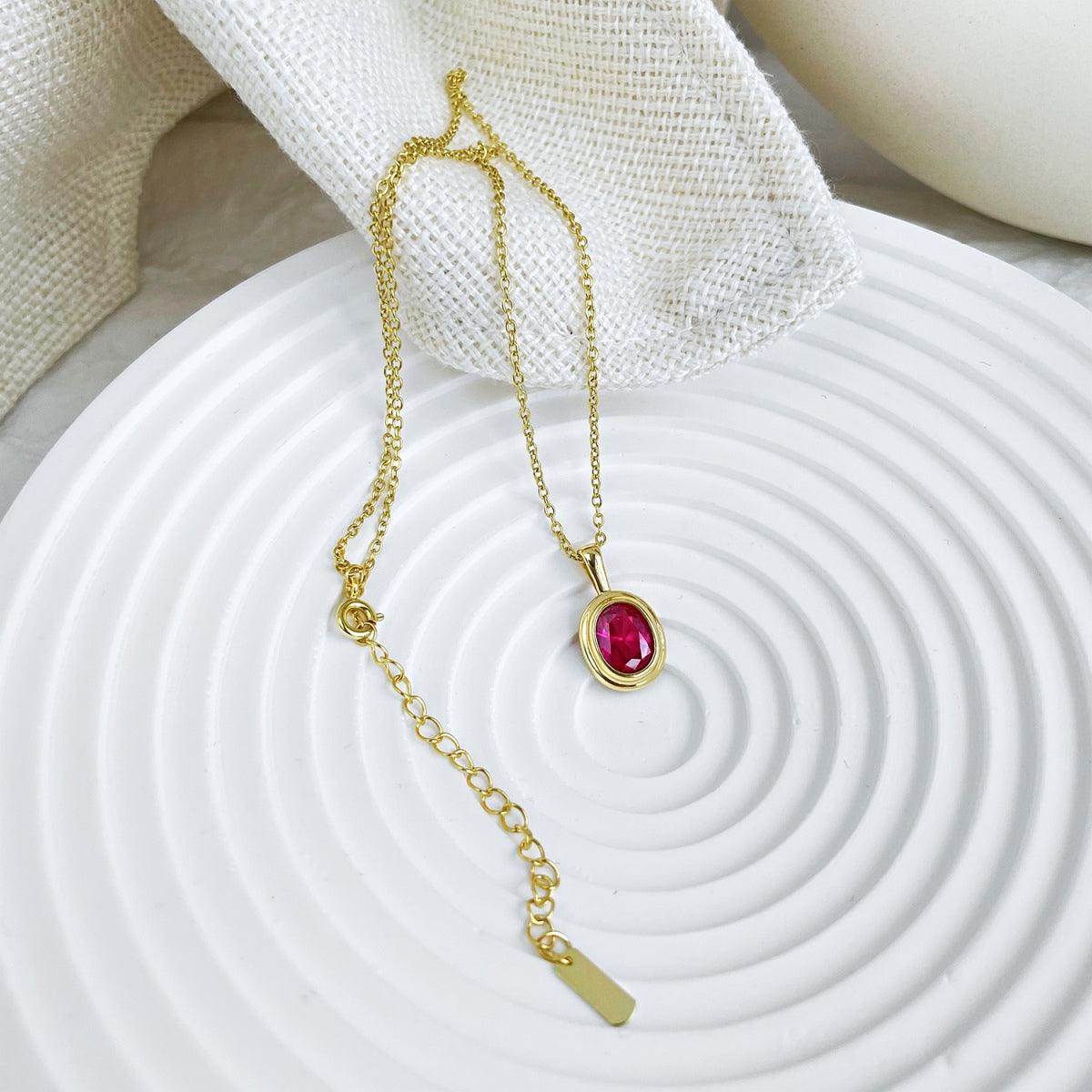 collana pietra rossa Fuoco di Cucciola Gioielli