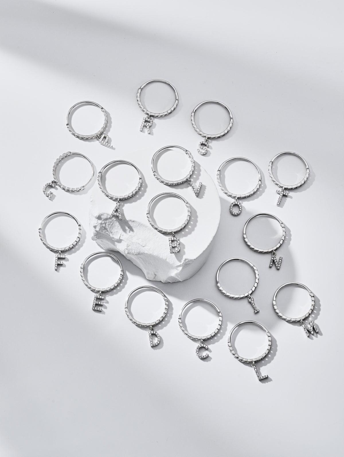 Anello Lettera G Argento