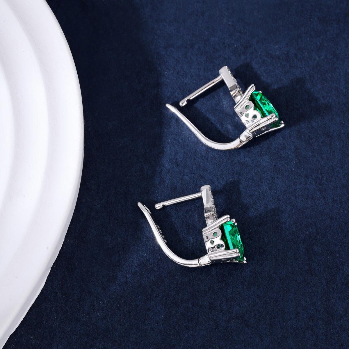 orecchini_pietra_verde_chiusura_inglese - cucciolagioielli