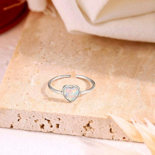 Anello Cuore Perla in Argento | Cucciola Gioielli