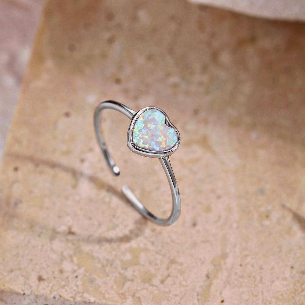 Anello Cuore in Perla Argento 925 | Cucciola Gioielli