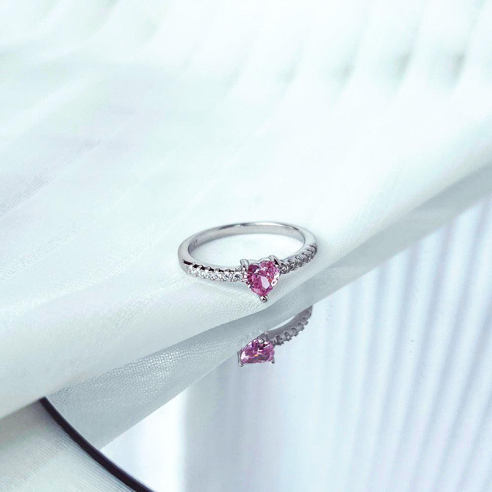 Anello Argento Cuore Rosa firmato Cucciola Gioielli