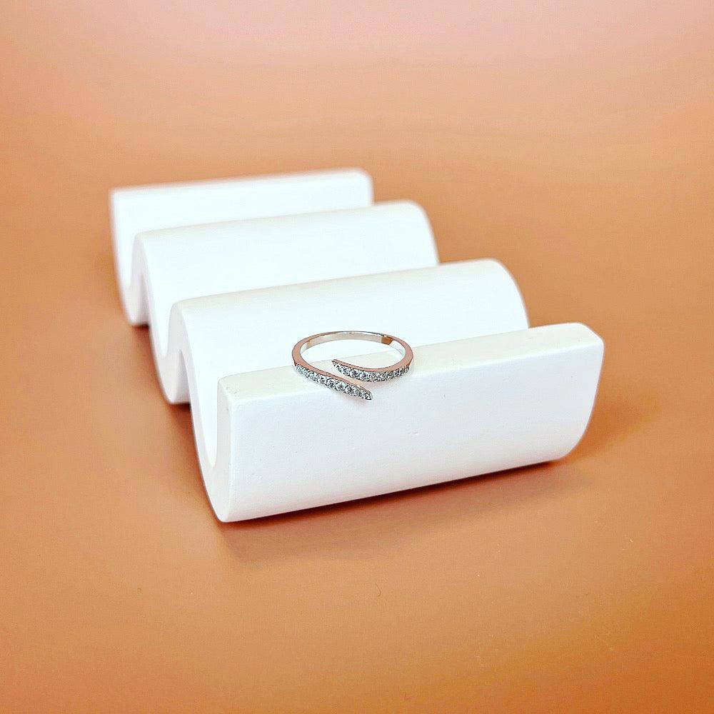 Anello in Argento 925 Diamanti Paralleli, Cucciola Gioielli