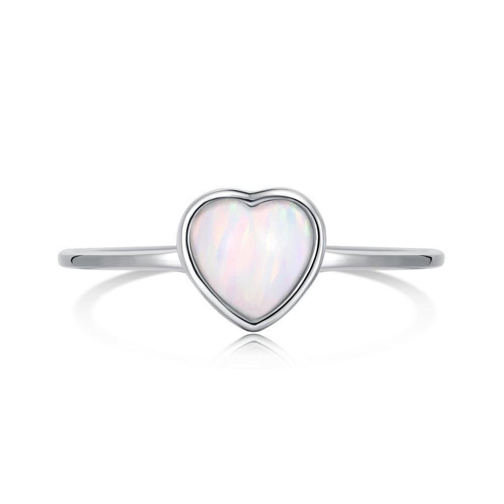 Anello Cuore di Perla Argento | Cucciola Gioielli