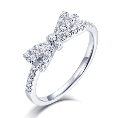 Anello fiocco luminoso in Argento | Cucciola Gioielli 