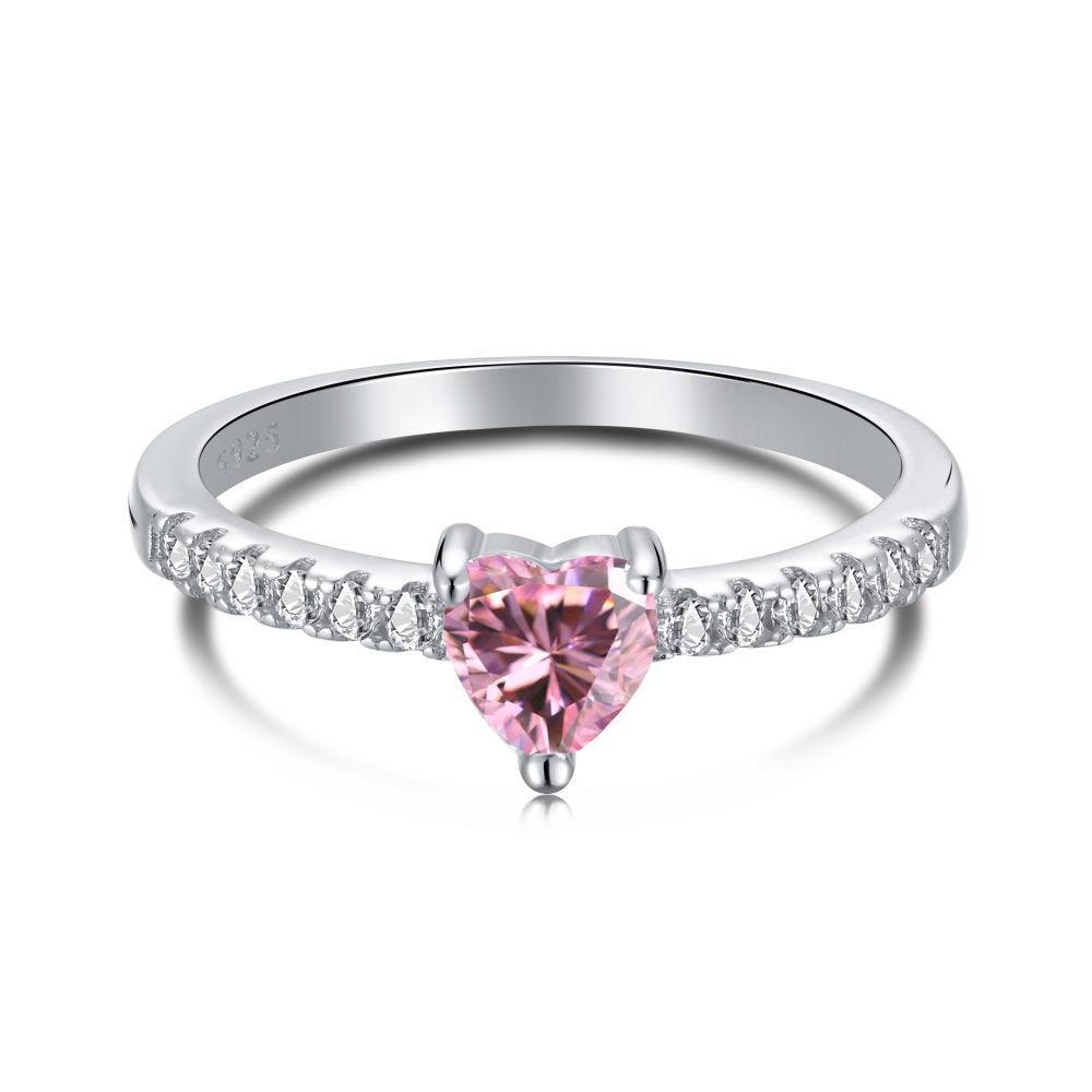 Anello Argento Cuore Rosa di Cucciola Gioielli
