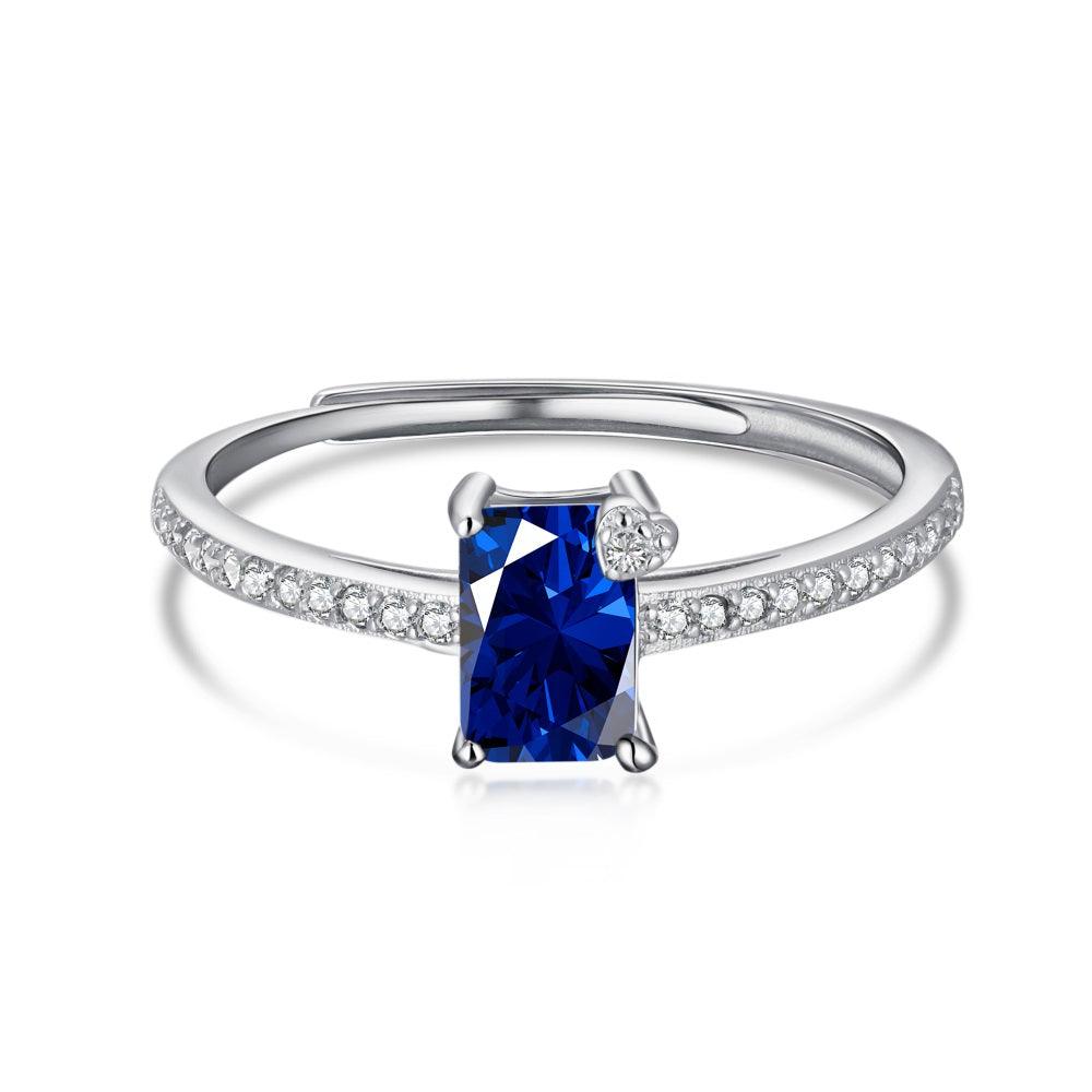 anello pietra blu in argento 925 