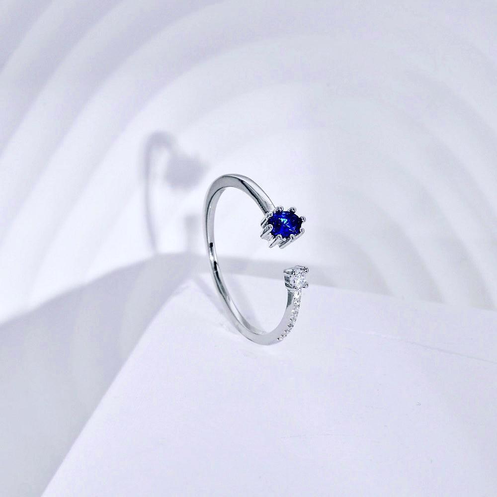 Anello Pietra Blu in Argento firmato Cucciola Gioielli