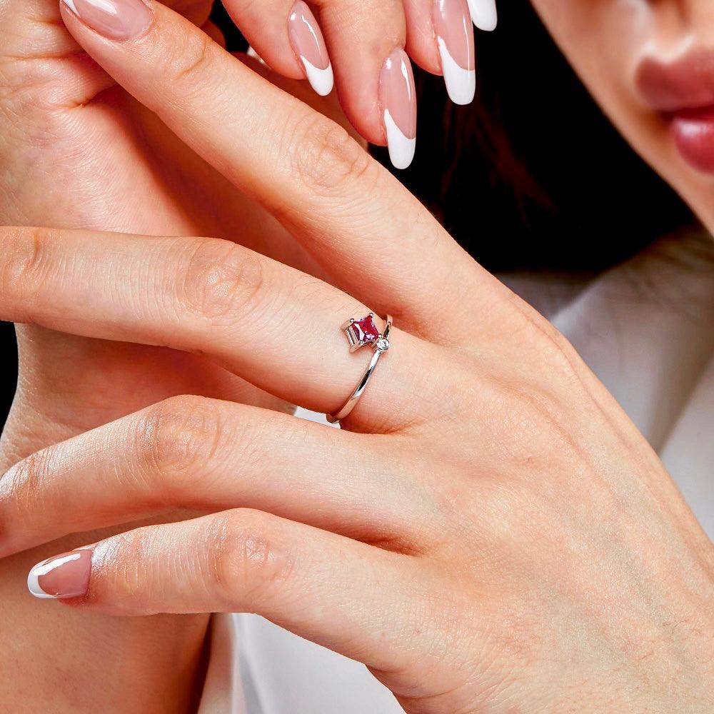 Anello Pietra Rossa | Cucciola Gioielli