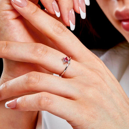 Anello Pietra Rossa | Cucciola Gioielli