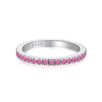 Anello tennis fucsia Argento | Cucciola Gioielli