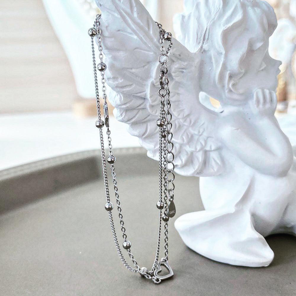 Bracciale Argento duplice cuore | Cucciola Gioielli