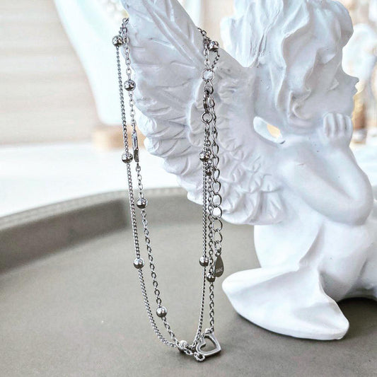 Bracciale Argento duplice cuore | Cucciola Gioielli