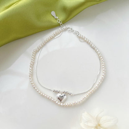 Cavigliera Cuore in Argento | Cucciola Gioielli