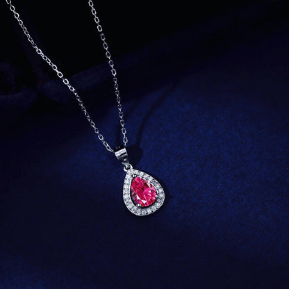 collana_a_goccia_rossa_in_argento - cucciolagioielli