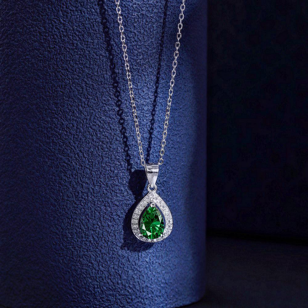 collana_argento_925_a_goccia_pietra_verde - cucciolagioielli