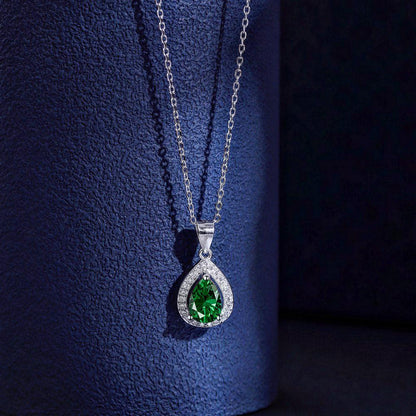collana_argento_925_a_goccia_pietra_verde - cucciolagioielli