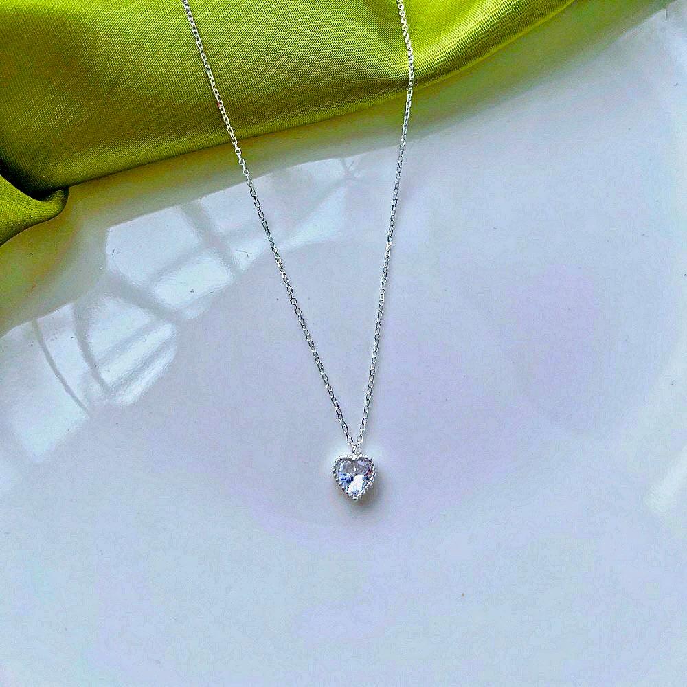 Collana cuore ghiacciato in Argento 925 di Cucciola Gioielli