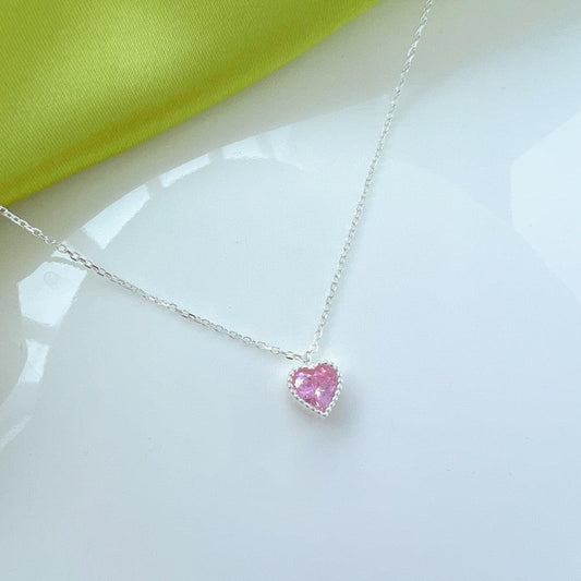 collana_donna_argento_cuore_di_ghiaccio_rosa - cucciolagioielli