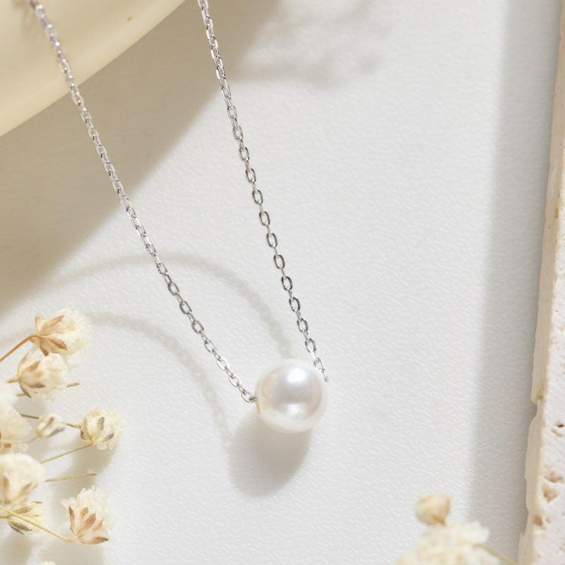 collana donna argento perla bucata