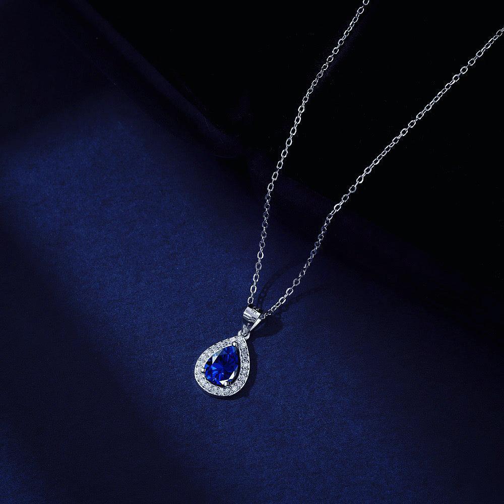collana_donna_in_argento_a_goccia_pietra_blu - cucciolagioielli