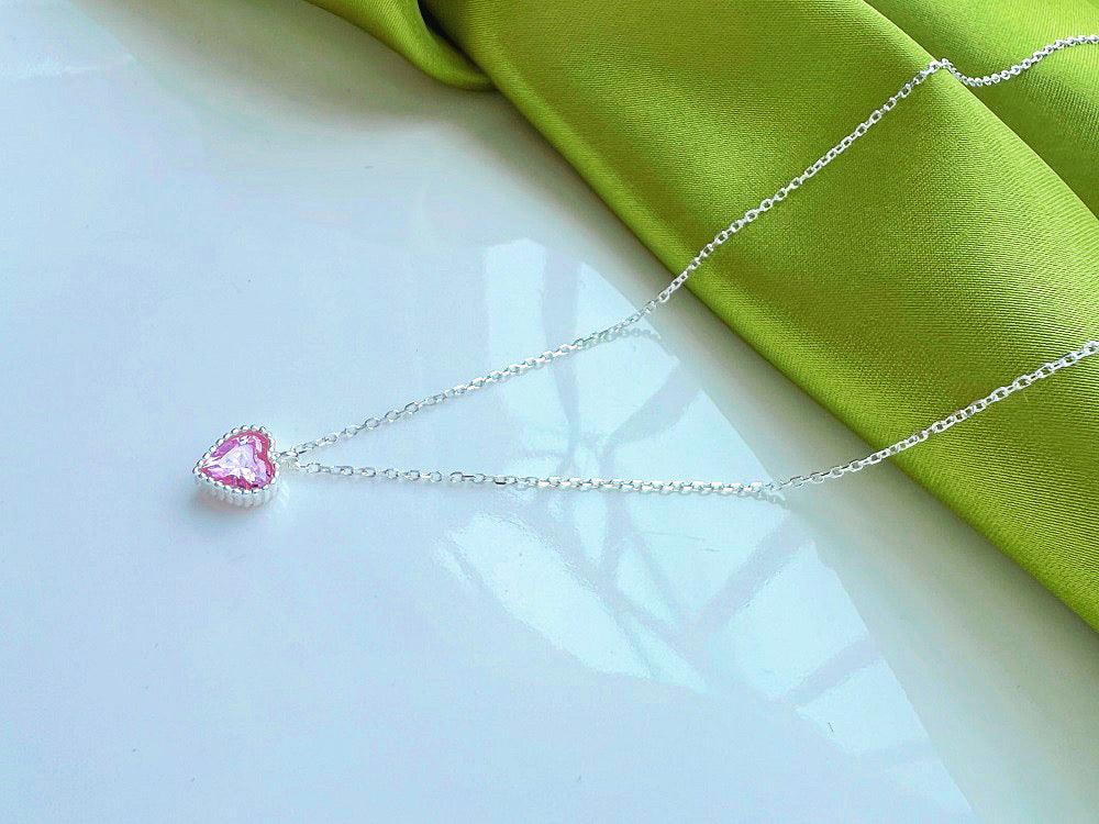 collana_pietra_rosa_cuore_di_ghiaccio_rosa - cucciolagioielli