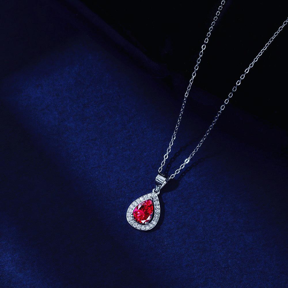 collana_pietra_rossa_a_goccia - cucciolagioielli