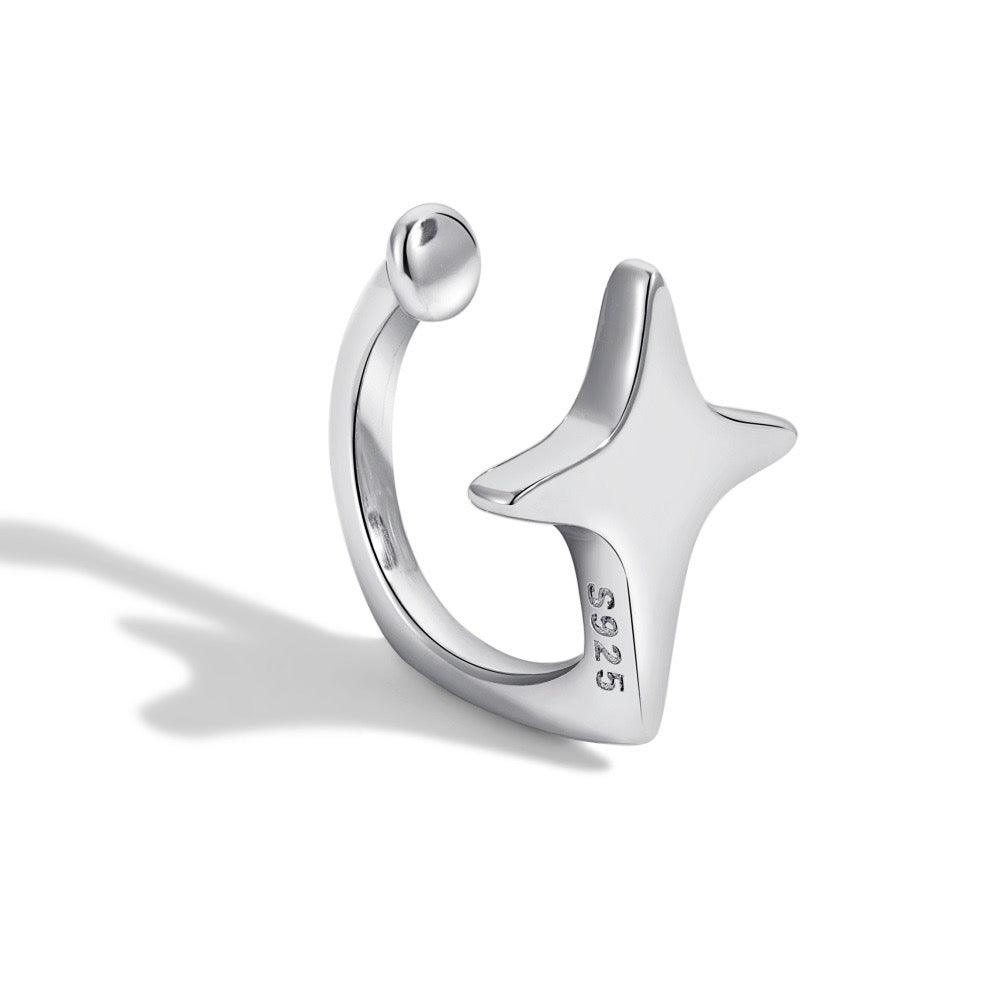 Orecchini Clip Stella in Argento 925 di Cucciola Gioielli