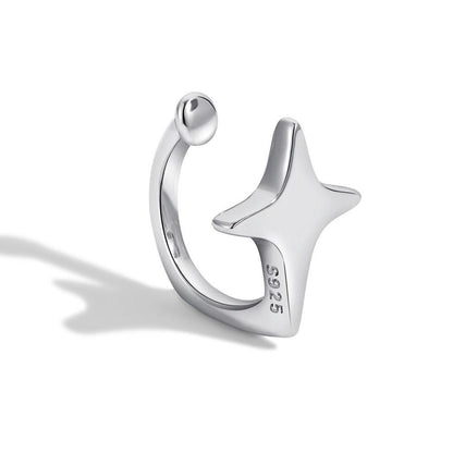 Orecchini Clip Stella in Argento 925 di Cucciola Gioielli