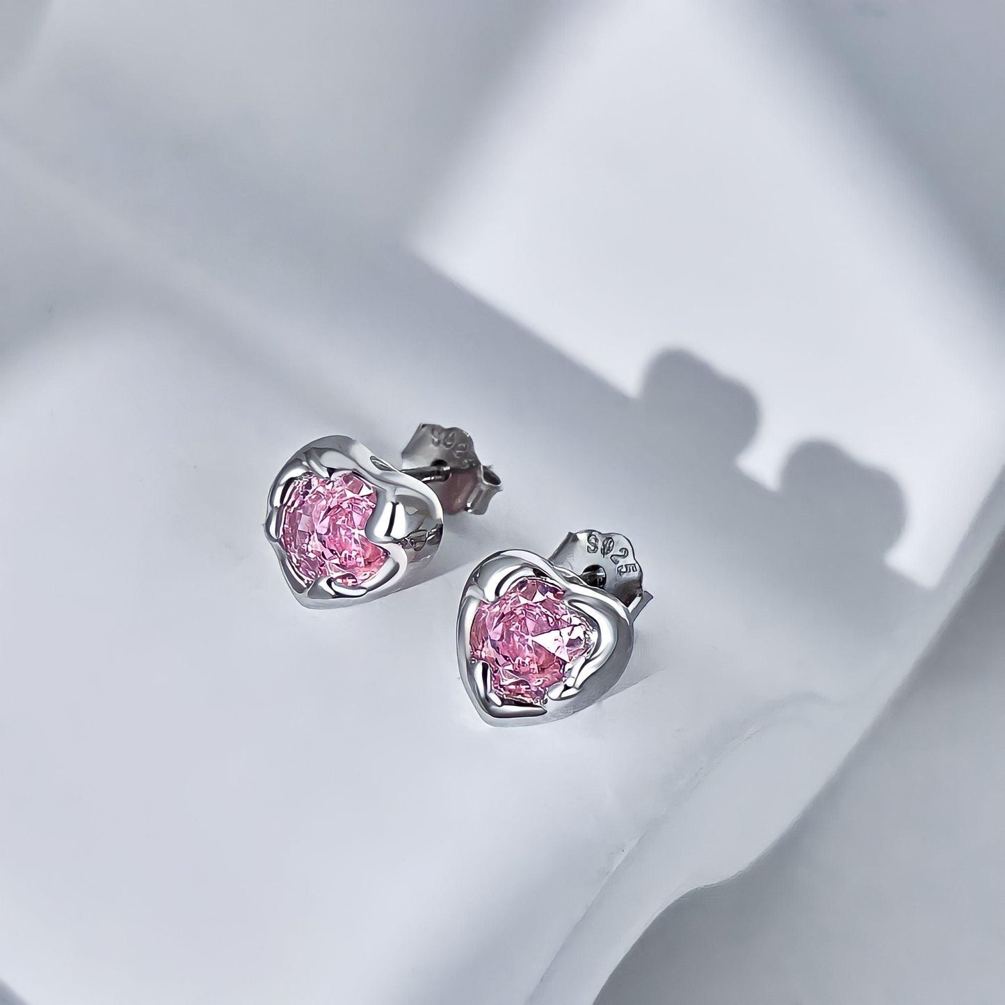 Orecchini Pietra Rosa Argento | Cucciola Gioielli