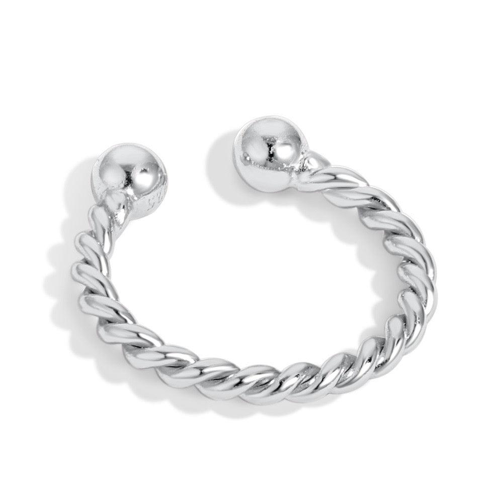 Orecchini Clip in Argento Intreccio di Cucciola Gioielli