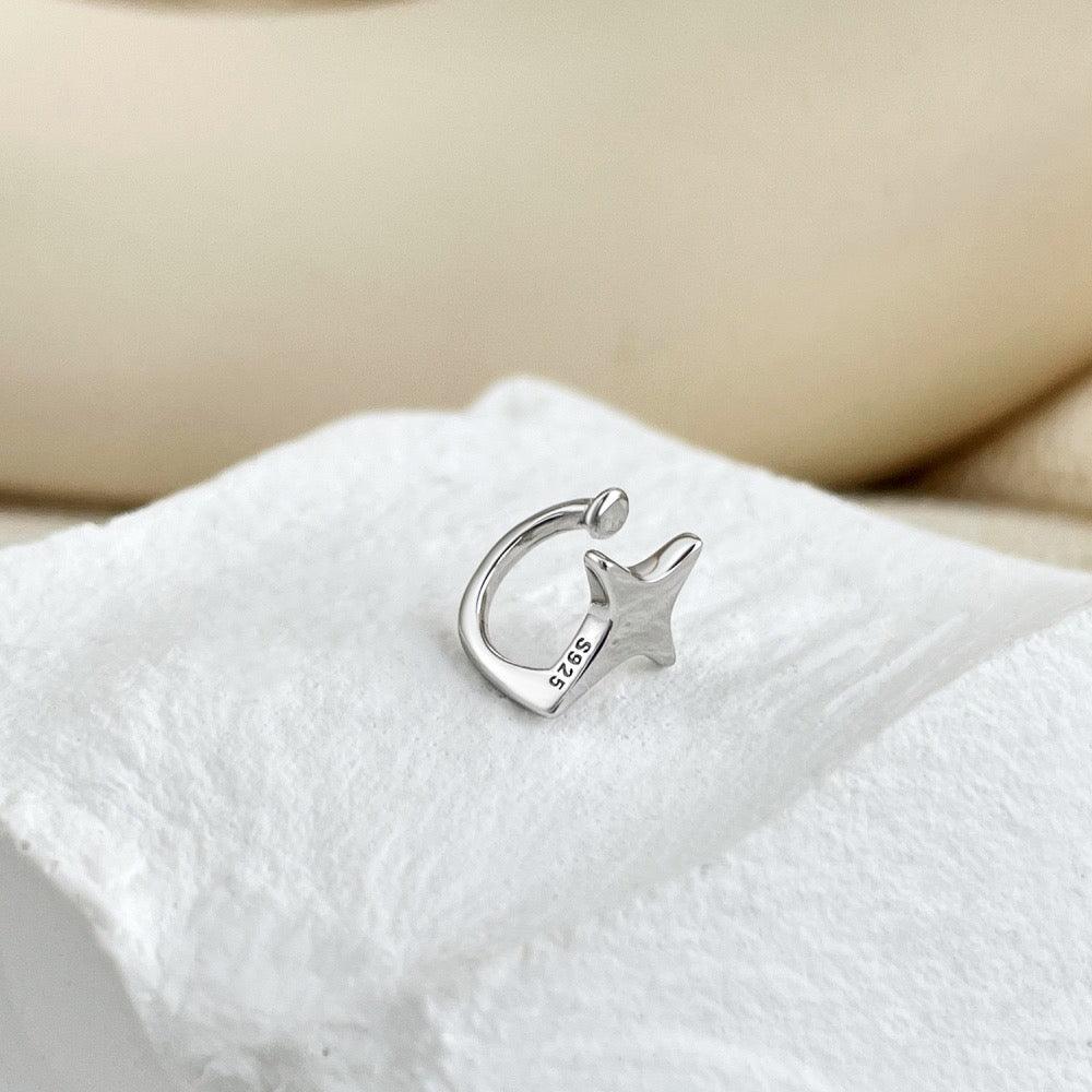 Orecchini Clip a Stella in Argento di Cucciola Gioielli