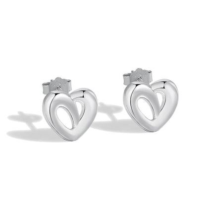 Orecchini in Argento cuore intrecciato