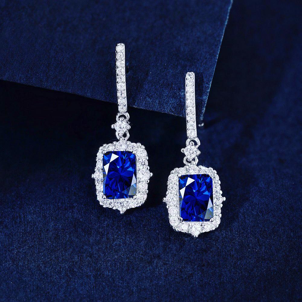 orecchini pietra blu in argento Cucciola Gioielli