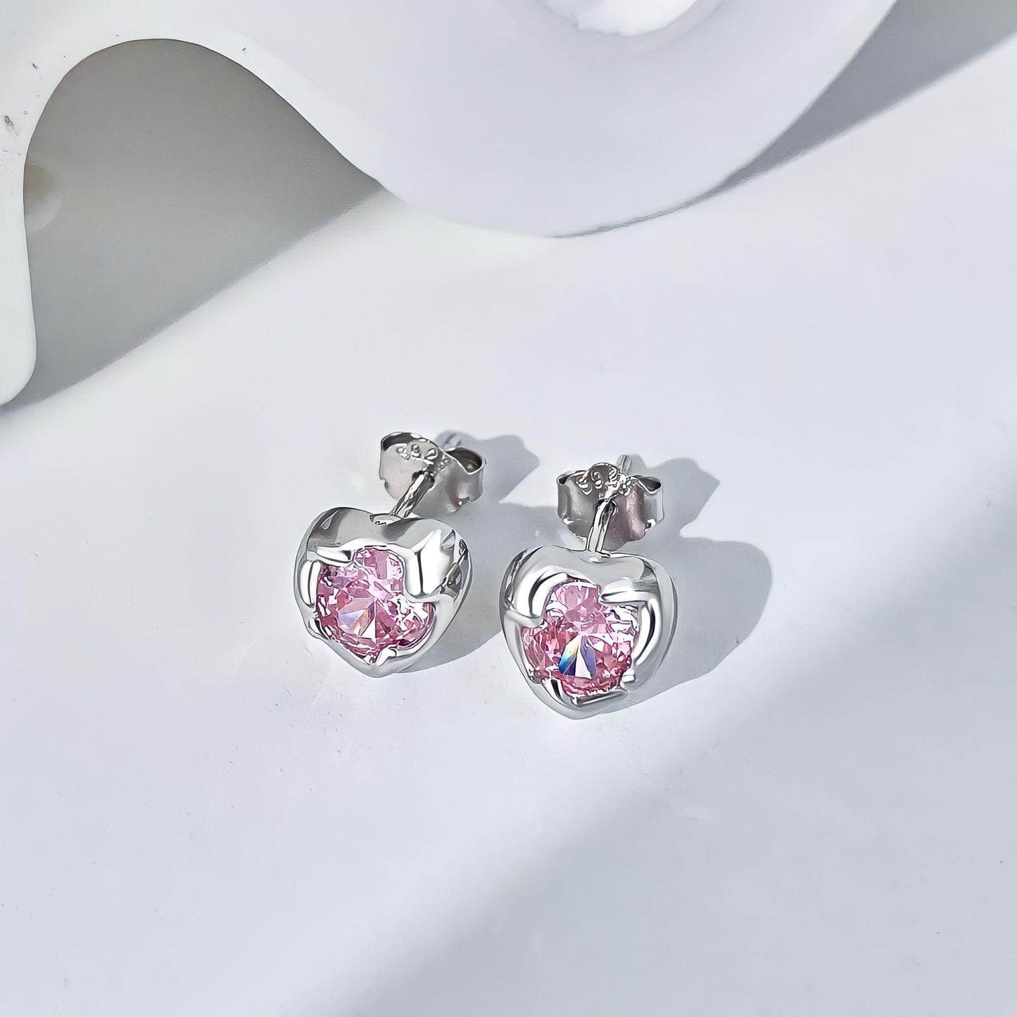 orecchini pietra rosa firmati Cucciola Gioielli