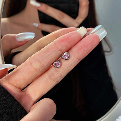 Orecchini Pietra Rosa in Argento | Cucciola 