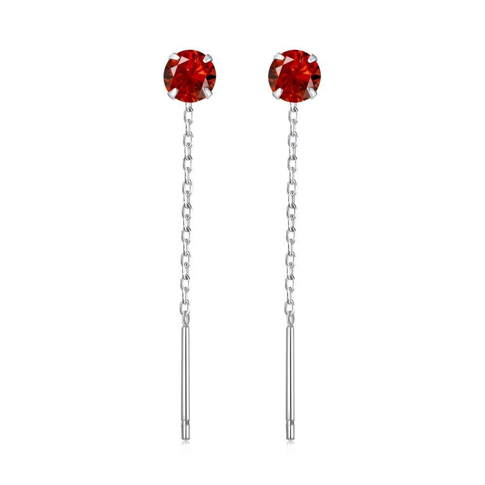 Orecchini Pietra Rossa in Argento di Cucciola Gioielli 